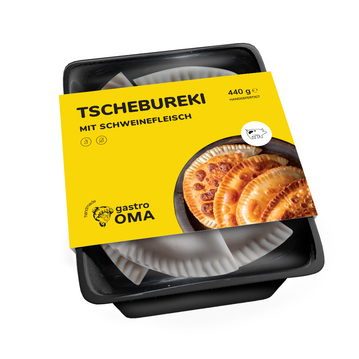 Tschebureki mit Schweinefleisch
