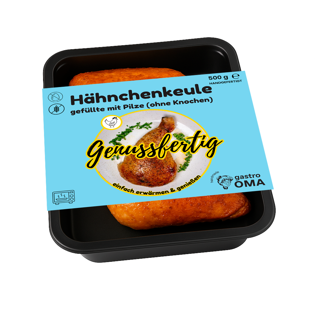 Hähnchenkeule gefüllte mit Pilze