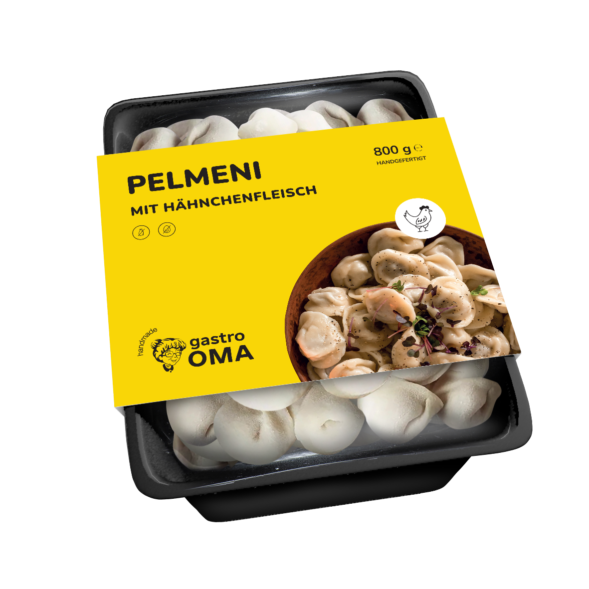 Pelmeni mit Hähnchenfleisch