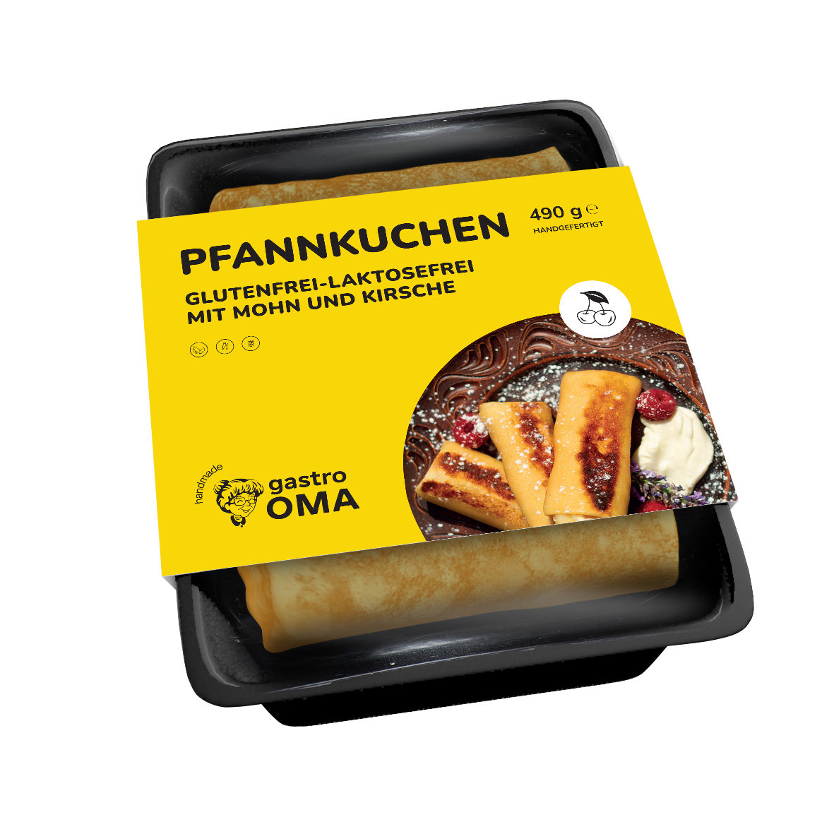 Pfannkuchen mit Mohn und Kirsche GLUTENFREI-LAKTOSEFREI